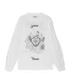 Ganni Re-cut Heavy Jersey Charm Long Sleeve T-shirt In White