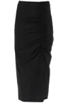 Ganni Midi Skirt With Ornamental Bows In Black