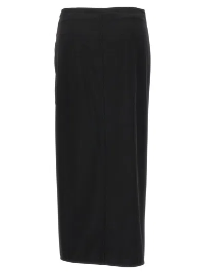 Ganni Longuette Skirt In Black