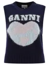 Ganni Graphic Soft Wool Blend Logo Vest
