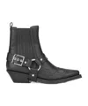 Ganni Western Chelsea Ankle Boots In Black