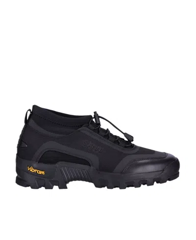Ganni Low-top Drawstring Sneakers In Black