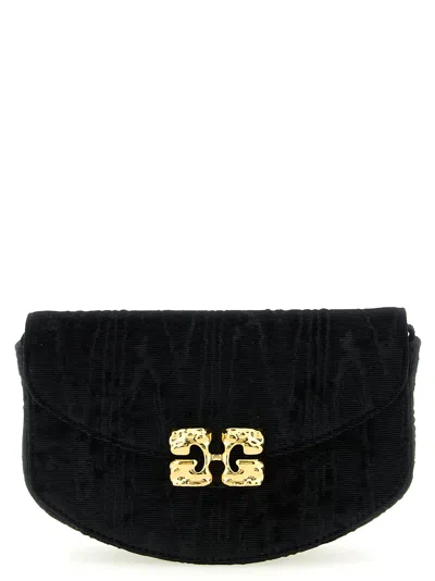 Ganni Lulu Wallet On Chain In Black