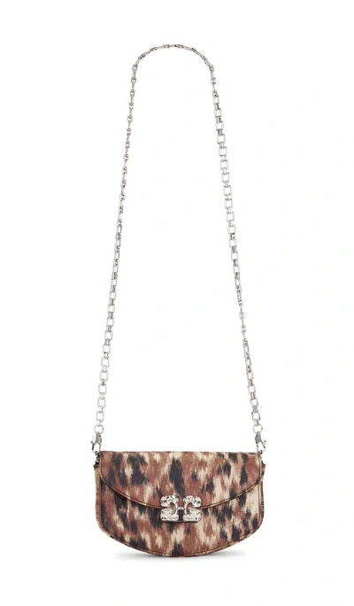 Ganni Lulu Wallet On Chain Taffeta Bag In Multi