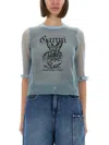 Ganni Sweater  Woman Color Gnawed Blue In Blue
