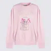 Ganni Chalk Pink Cotton Sweatshirt In Pink