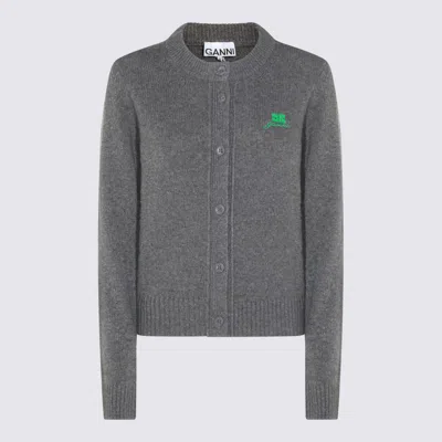 GANNI GANNI GREY WOOL KNITWEAR