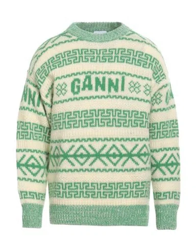 Ganni Man Sweater Green Size M Wool