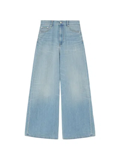 Ganni Mari Wide-leg Jeans In Blue