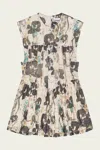 Ganni Marl Mesh Corset Mini Dress In Afterglow