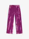 Ganni Overdyed Purple Heavy Denim Marri Jeans In Pink