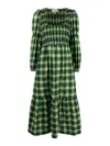 Ganni Women Maxi Dress In Green