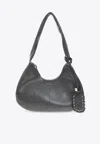 Ganni Bou Medium Bag In Grey Leather Blend In Gray
