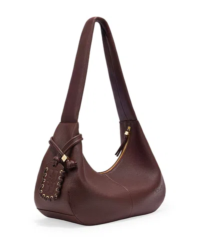 Ganni Medium Hobo Bag In Brown