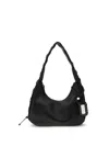 Ganni Medium Laces Hobo Bag In Black
