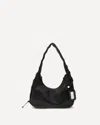 Ganni Medium Laces Hobo Bag In Black
