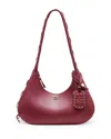 Ganni Medium Hobo Shoulder Bag In Burgundy