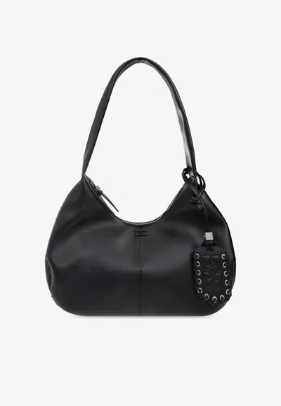 GANNI MEDIUM LEATHER HOBO BAG
