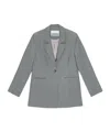 Ganni Future Melange Twill Suiting Blazer In Gray