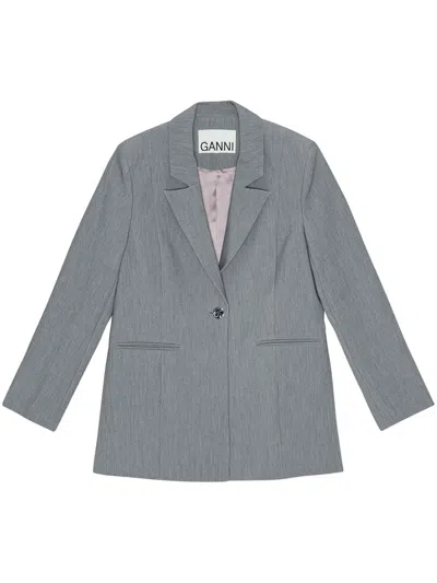 GANNI MÉLANGE TWILL BLAZER