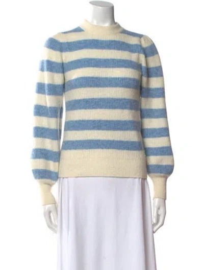 Pre-owned Ganni Merino Wool Striped Sweater