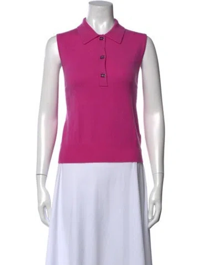 Pre-owned Ganni Merino Wool Sweater In Pink