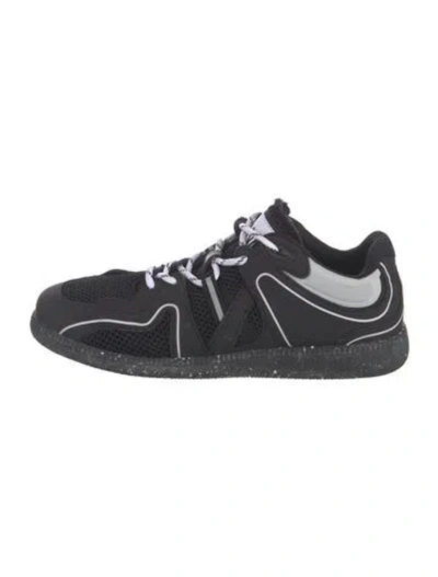 Pre-owned Ganni Mesh Sneakers In Black