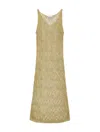 Ganni Dress In Metallic