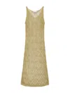 Ganni Dress In Golden