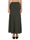 Ganni Metallic Ribbed-knit Maxi Skirt In Multicolour