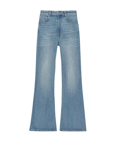 Ganni Mid-rise Flared Jeans In Blue