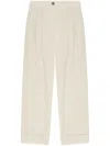 Ganni Mid-rise Straight-leg Tailored Trousers In Neutrals