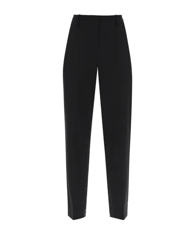 GANNI GANNI PLEATED STRAIGHT LEG TROUSERS