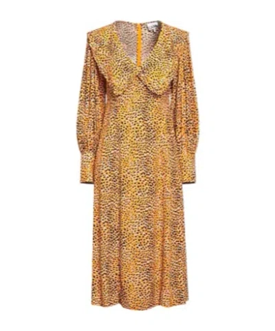 Ganni Midi Dresses In Multi