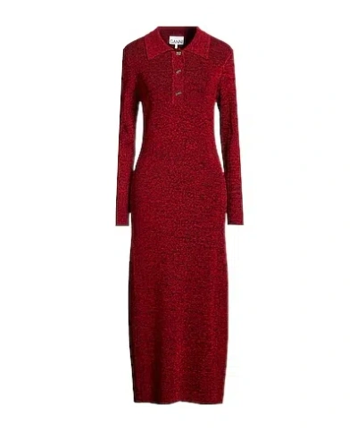 Ganni Midi Dresses In Red