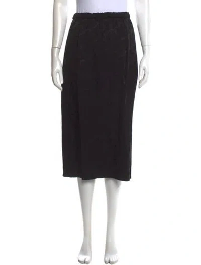 Pre-owned Ganni Midi Length Skirt In Black