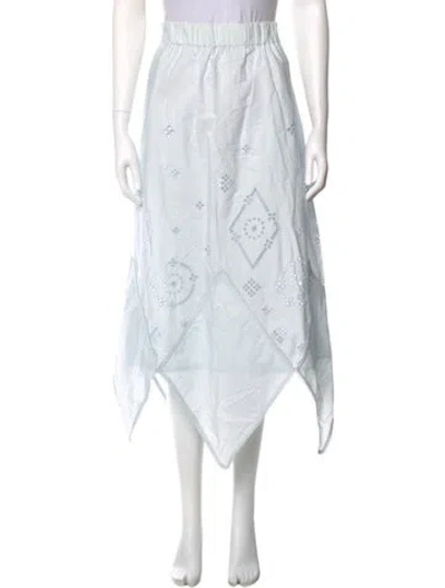 Pre-owned Ganni Midi Length Skirt In Blue