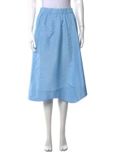 Pre-owned Ganni Midi Length Skirt In Blue