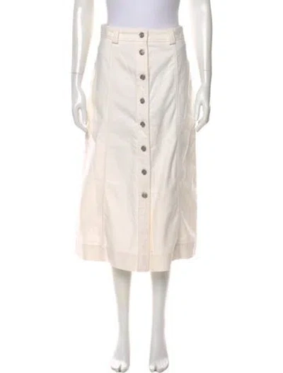 Pre-owned Ganni Midi Length Skirt In Neutral