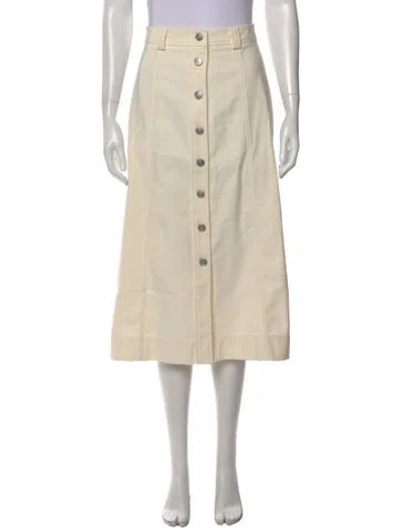 Pre-owned Ganni Midi Length Skirt In Neutral