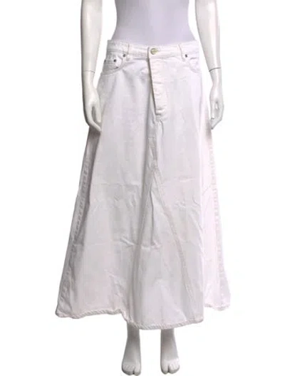 Pre-owned Ganni Midi Length Skirt In Neutrals