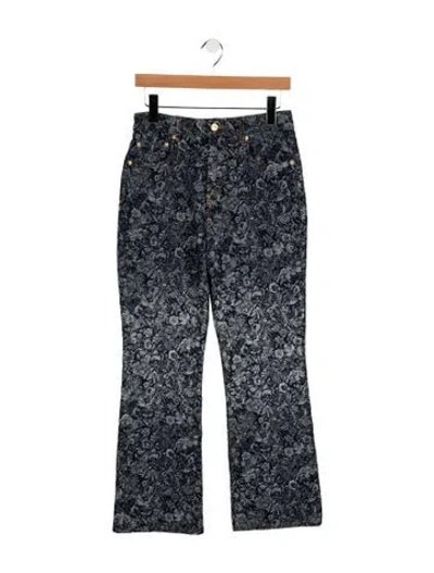 Pre-owned Ganni Mid-rise Flared Jeans In Blue