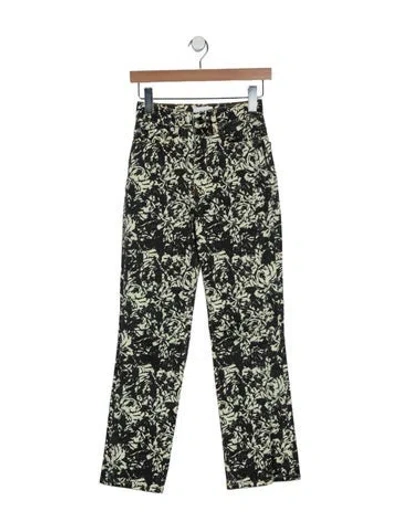 Pre-owned Ganni Mid-rise Straight Leg Jeans In Blue
