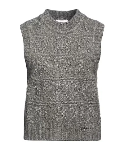 Ganni Mid-weight Knit Jumpers In Gray