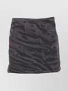 Ganni Tiger-print Denim Mini Wrap Skirt