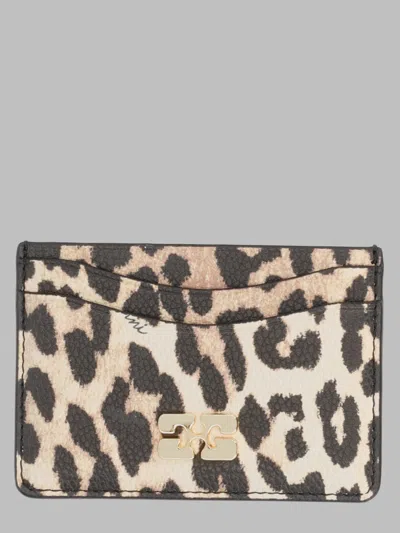 Ganni Mini Animalier Wallet In Animal Print