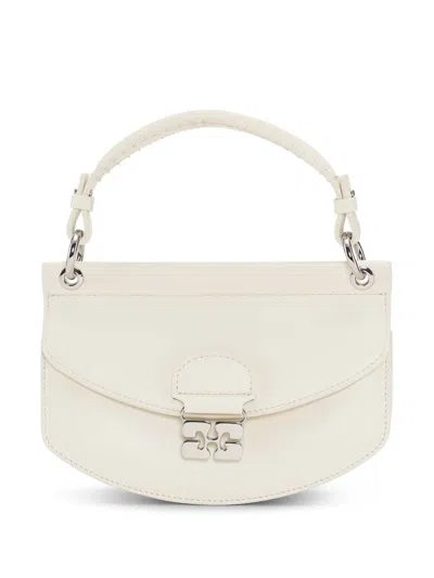 Ganni Mini Apo-g Cross Body Bag In White