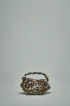 Ganni Mini Bou Leopard-print Tote Bag In Brown