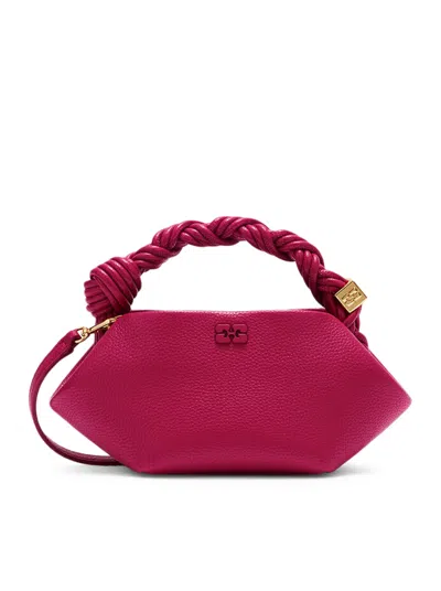 Ganni Mini Bou Bag In Grained In Pink