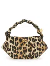 Ganni Mini Bou Leo Printed Shoulder Bag In Animal Print